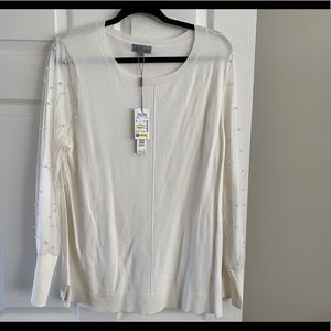 BWT Pearl sheer sleeved sweater